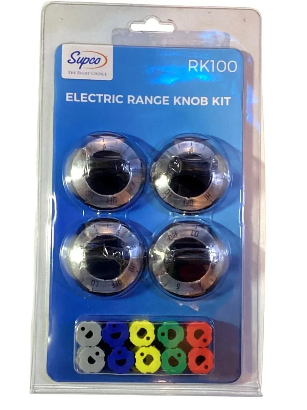 Supco Universal Electric Range 4 Knob Kit, RK100 NEW